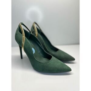 Marc Fisher Women’s Garlene Vegan Suede Pumps Heels size 6M Olive Green (H7)